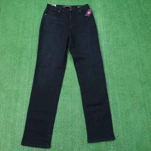 Gloria Vanderbilt Amanda Jeans Womens 8 Long Supreme Stretch Tapered Leg Denim - Picture 1 of 14